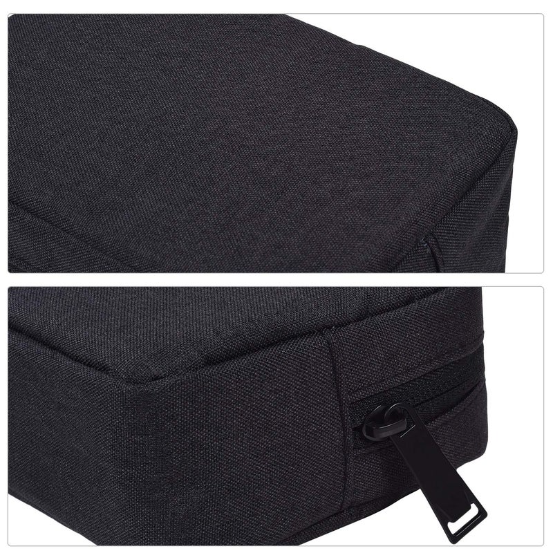dealcase Canvas Waterproof Universal Electronic Accessories Organizer for Power Bank,Charging Cords,Chargers,Mouse,USB Cable,Earphones and More Out-going, Business Travel Gadget Bag,Black(Small+Big) - Image 5